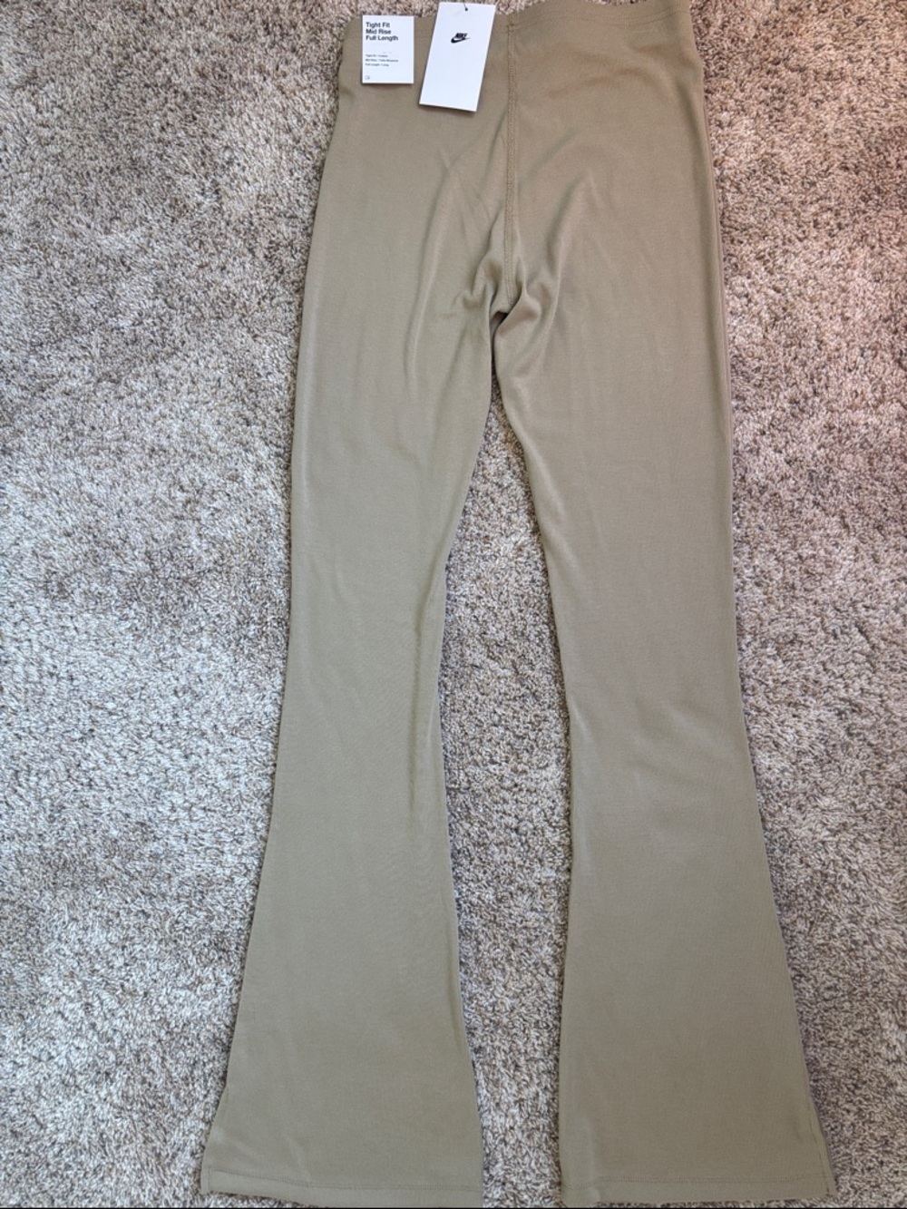 Nike Tan Performance Flare Leggings - Picture 4 of 5